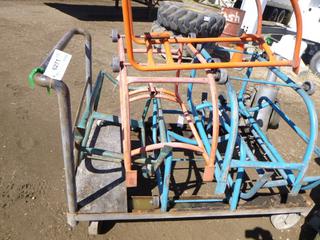 4 Wheel Trolley w/ 6 Barrel Lifters On Wheels, (WR-4)