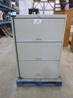 (2) 4 Drawer Filing Cabinet, 18"L x 3'W x 52 1/2"H, (WR-4)