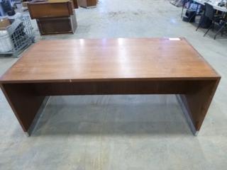 Wood Desk, 6'L x 3'W x 29.5"H