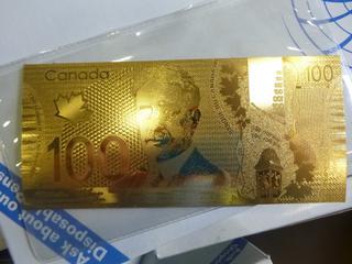 24K Gold Plated $100 Bill, (Upstairs)