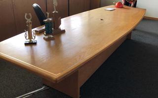 55"W x 143"L Boardroom Table, (Tool Cribwall)