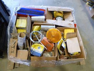 Qty of Assorted Bulbs, Seal Beam Lamps, Ballasts, Plastic Containers, Flash Lights (E142)