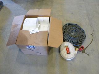 (2) 2" Fire Hose, C/w Qty of Silt Bags for End of Hose