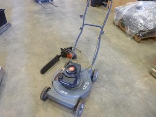 Craftsman Push Lawn Mower, Model 944366230 c/w 3.8 HP, 20" Cut, SN 031596M, (Working Condition Unknown), (1) Black and Decker 350MM Electric Chain Saw (Working Condition) (Fichtenberg/Higher Ground Acreage Dispersal)