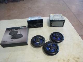 (1) DVD/CD Car Radio, (1) Furrion Back Up Camera System, (3) Speakers And (1) Furrion CD Player Car Radio