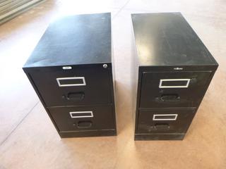 (2) 15in X 30in 2-Drawer Filing Cabinets