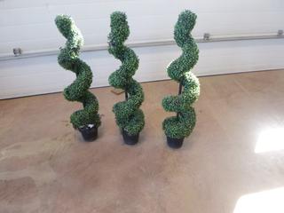 Qty Of (3) Artificial Plants