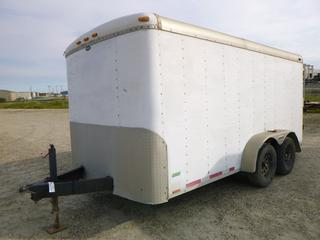 Pace 15Ft Enclosed Trailer C/w T/A, Ball Hitch, Side Door, 215/75R15 Tires *Note: CNVIN* 