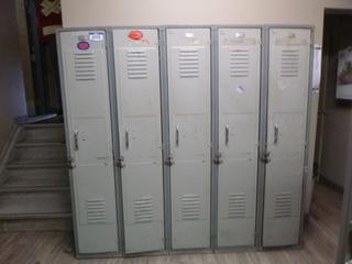 5-Unit Metal Storage Lockers