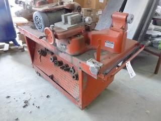 Bear 1410 Brake Drum Single Phase Lathe C/w Portable 54in x 24in x 3in Metal Table. SN:05a152 *Working Condition Unknown, 1 Castor Wheel Broken*