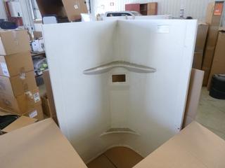 (2) Duo-Form Plastics 34in X 34in X 66in Plastic Corner Shower Walls