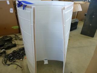 23in X 39in X 59in Plastic Shower Wall 