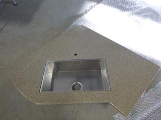 24in X 42in Kitchen Counter Top C/w Sink And Faucet