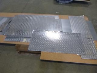 Qty Of 16 And 20GA Aluminum Checker Plate Pieces