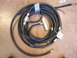 Qty Of Gas Hose C/w 4-Way Splitter