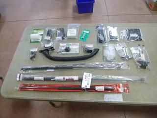 Qty Of Assorted Trailer Parts Includes: 100lb And 60lb Gas Prop Lift Springs, Tank Monitor Panel, Digital Thermostat, Handles, Awning Parts And Camper Locking Latch