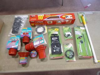 Qty of Sewer Hose Parts, Fittings, Hoses And Extension Rod Kits