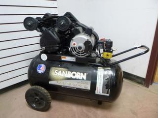 Sanborn SPC1682066 20Gal 135PSi 120/240V Portable Belt Drive Air Compressor *Note: On/Off Switch Requires Repair*