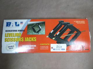 (2) BAL RV Leveling Scissor Jacks w/ Crank Handle