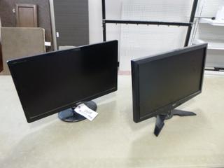 Acer S220HQL 22in LCD Monitor C/w Acer G205HL 20in LCD Monitor *Note: No Power Cords*