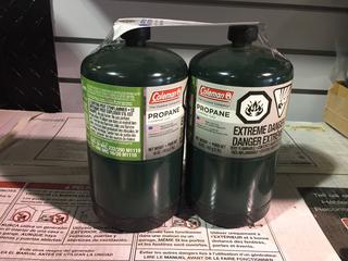 (2) Coleman 1lb Propane Bottles.