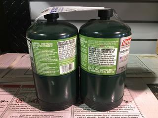 (2) Coleman 1lb Propane Bottles.