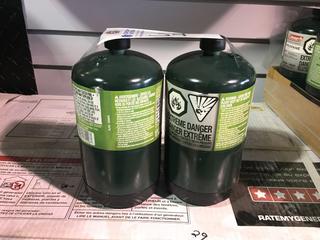 (2) Coleman 1lb Propane Bottles.