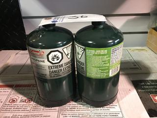 (2) Coleman 1lb Propane Bottles.