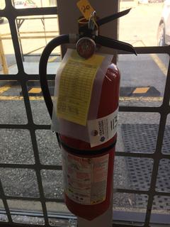 (5) Fire Extinguishers & Brackets, Certified April 2020 .