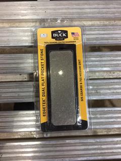 Buck 325 Coarse/750 Medium Edgetek Dual Flat Pocket Stone.