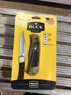 Buck 110 Folding Hunter Knife/Sheath.