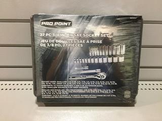 Pro Point 27 Piece 3/8" Drive SAE Socket Set.