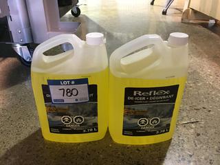 (5) 3.78L Reflex De-Icer Windshield Washer Fluid.