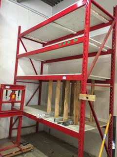 Metal Racking, 139"H x 42"D x 113"W. Note:  Buyer Responsible For Dismantling, Lifting & Loading. Items Must Be Removed by August 28, 2020, 4:00 PM.  Items Left Onsite After August 28, 2020 Will Be Considered Abandoned.