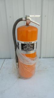 Orange 20lb Fire Extinguisher & Bracket.