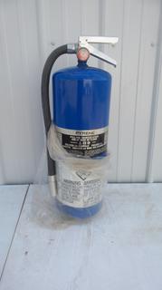 Blue 20lb Fire Extinguisher & Bracket.