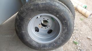 (2) New Hercules Trailer Tires, 235/80R 16 Load Range E, (1) On A New Equipment Trailer Dually 8 Bolt Rim.