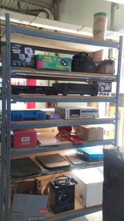 Metal Racking With Wood Shelves, 50"W x 84"H x 25"D, Contents Not Included.