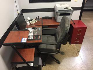 Office Desk, Chair, Filing Cabinet, Printer & Accessories (Does Not Include CPU or Modems).