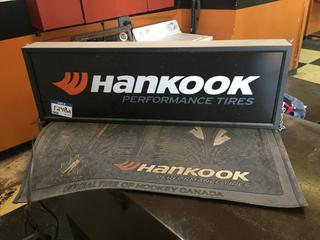 Light Up Hankook Sign & Rubber Floor Mat.