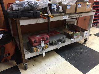 Rolling Work Bench, 38" x 36" x 75", Contents Not Included.