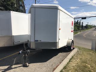 2009 H&H S/A V-Nose Enclosed Trailer c/w 3000lb Axle, Ramp & Side Door & 2" Coupler. S/N 4J6SC10199B115020.