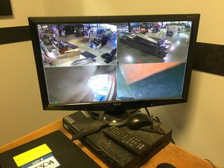 Ascendant X4S Series DVR Security System With (3) Cameras & (1) Whip Camera, Monitor & Manual.