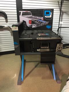 Decked Min Display With Rolling Drawer.