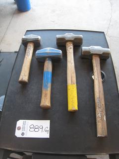 (2) 4lb Hammers, (2) 2lb Hammers.