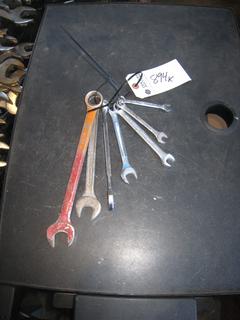 (7) Miscellaneous Metric Combo Wrenches. 8-22mm.