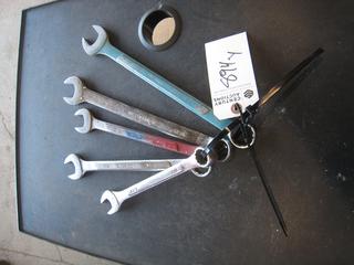 (4) Miscellaneous SAE Combo Wrenches. 3/4-1.