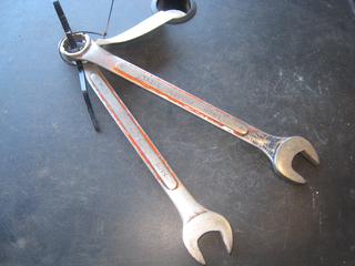 (2) SAE Combo Wrenches. 1 1/8, 1 1/16.