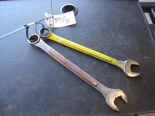 (2) SAE Combo Wrenches. 1 1/8, 1 1/16.