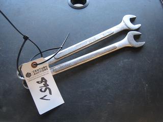 (2) SAE Combo Wrenches. 1 1/8, 1 1/16.